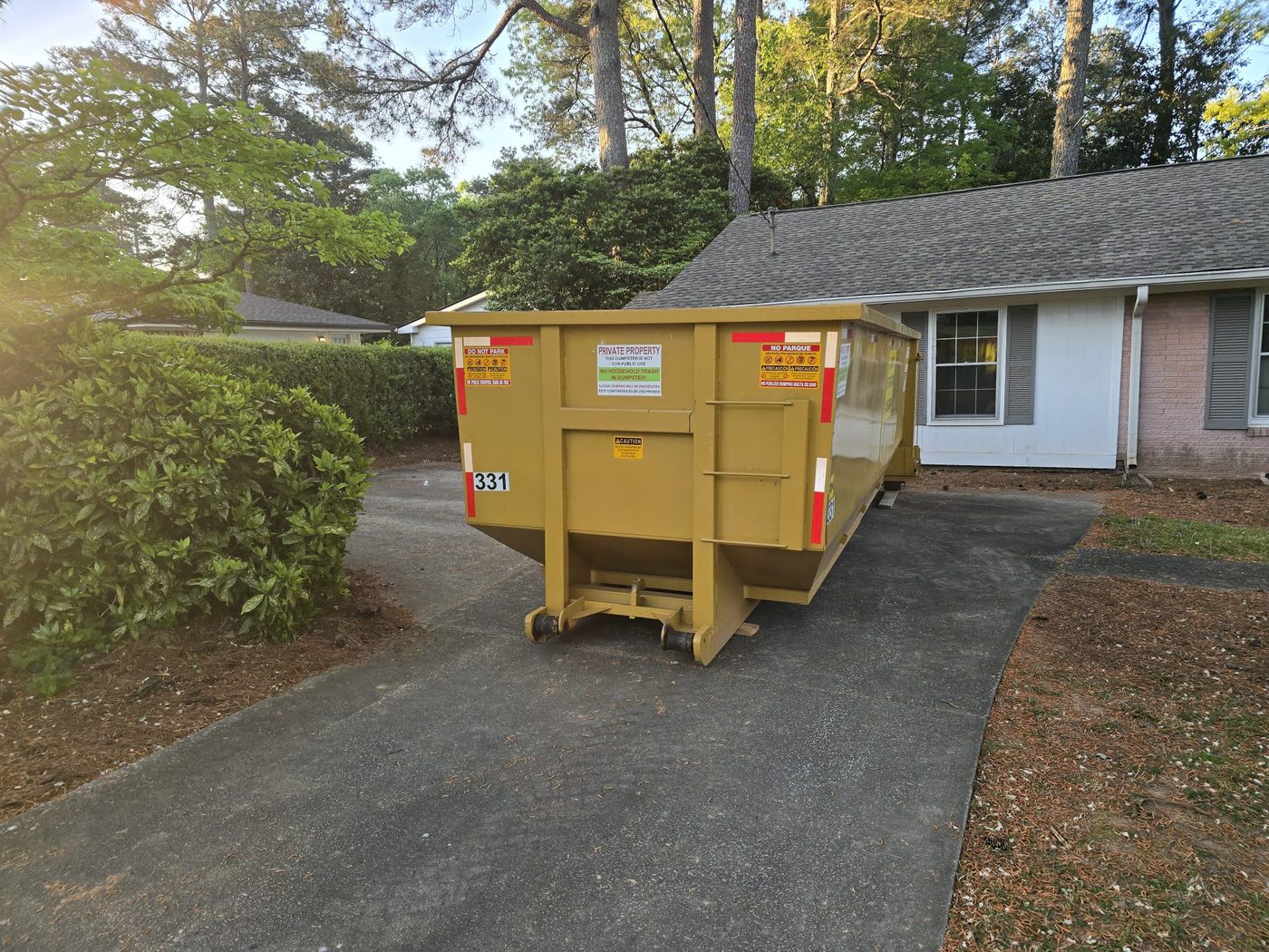 Container at residential property